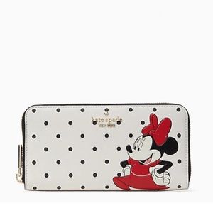 disney x kate spade new york other minnie mouse large continental wallet